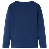 VidaXL Chemise enfant à manches longues 140 bleu marine
