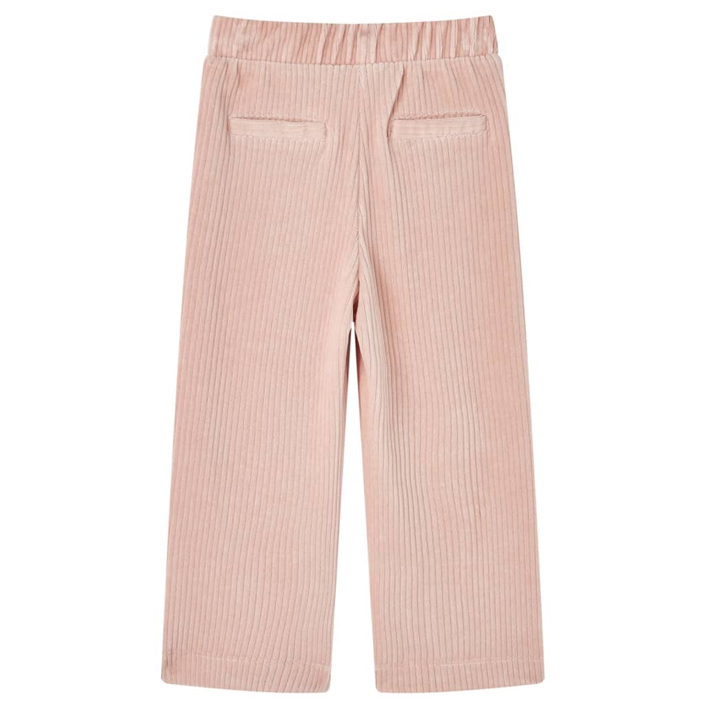 VidaXL Pantalon enfant 128 velours côtelé Rose clair
