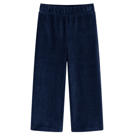 VidaXL Pantalon enfant 104 velours côtelé bleu marine