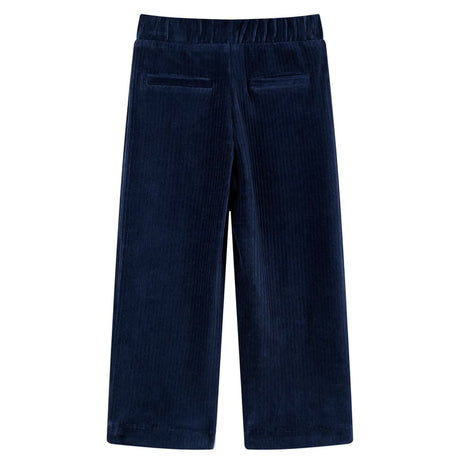 VidaXL Pantalon enfant 104 velours côtelé bleu marine