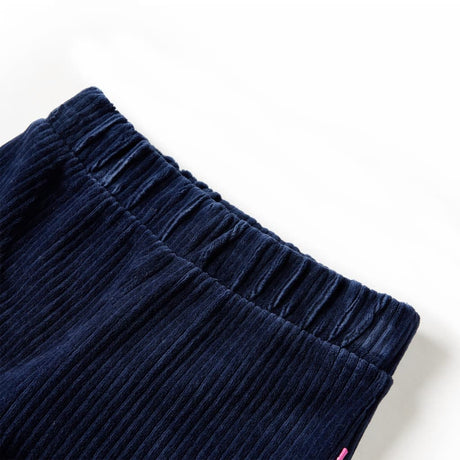 VidaXL Pantalon enfant 104 velours côtelé bleu marine