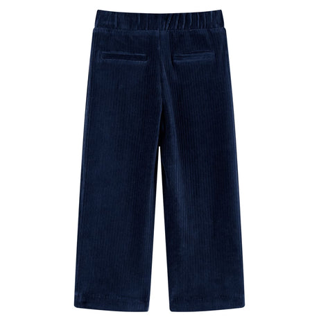 VidaXL Pantalon enfant 128 velours côtelé bleu marine