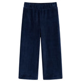 VidaXL Pantalon enfant 140 velours côtelé bleu marine
