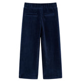 VidaXL Pantalon enfant 140 velours côtelé bleu marine