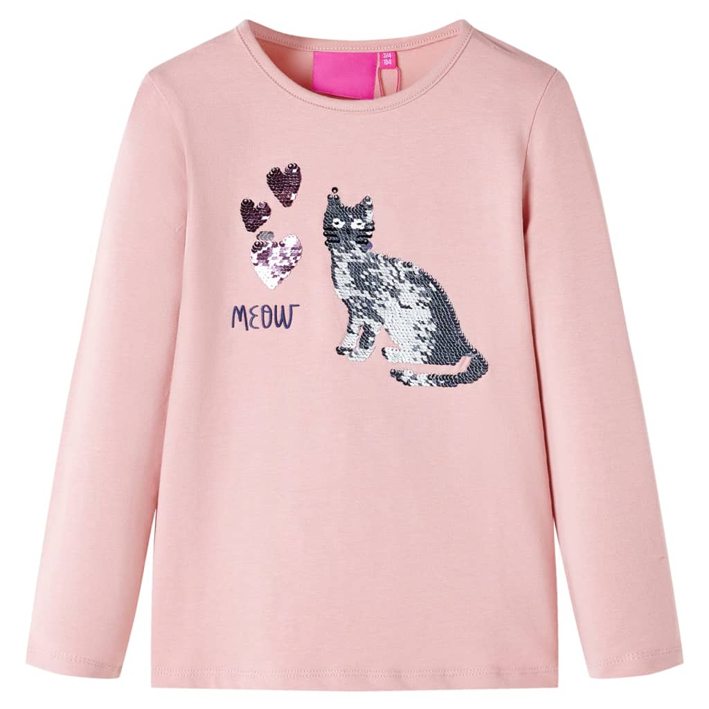 VidaXL Chemise enfant à manches longues 128 rose clair