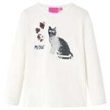 VidaXL chemise enfant à manches longues 116 écru