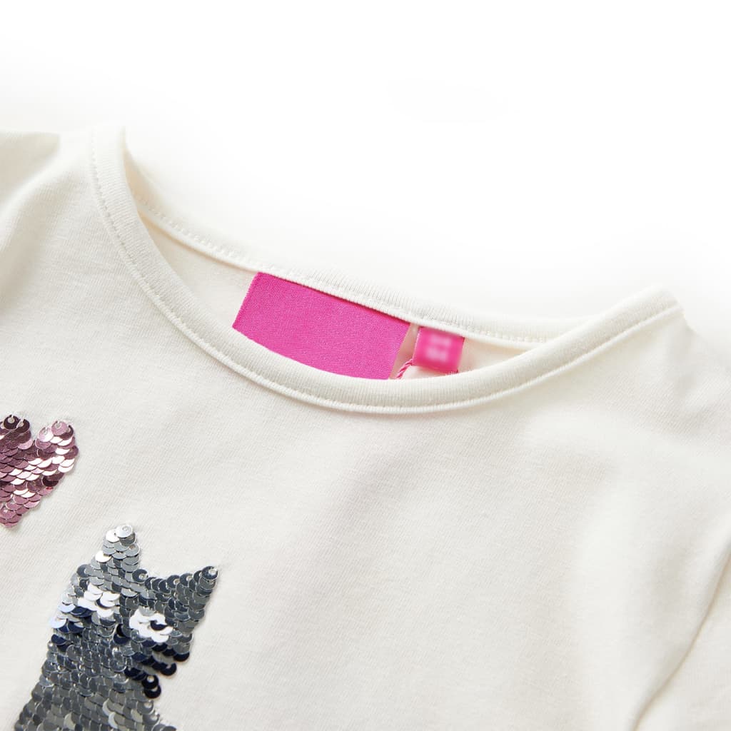 VidaXL chemise enfant à manches longues 116 écru