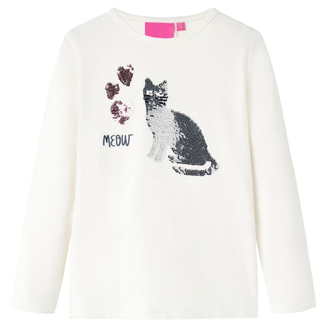 VidaXL Chemise enfant à manches longues 128 écru