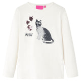 VidaXL Chemise enfant à manches longues 140 écru