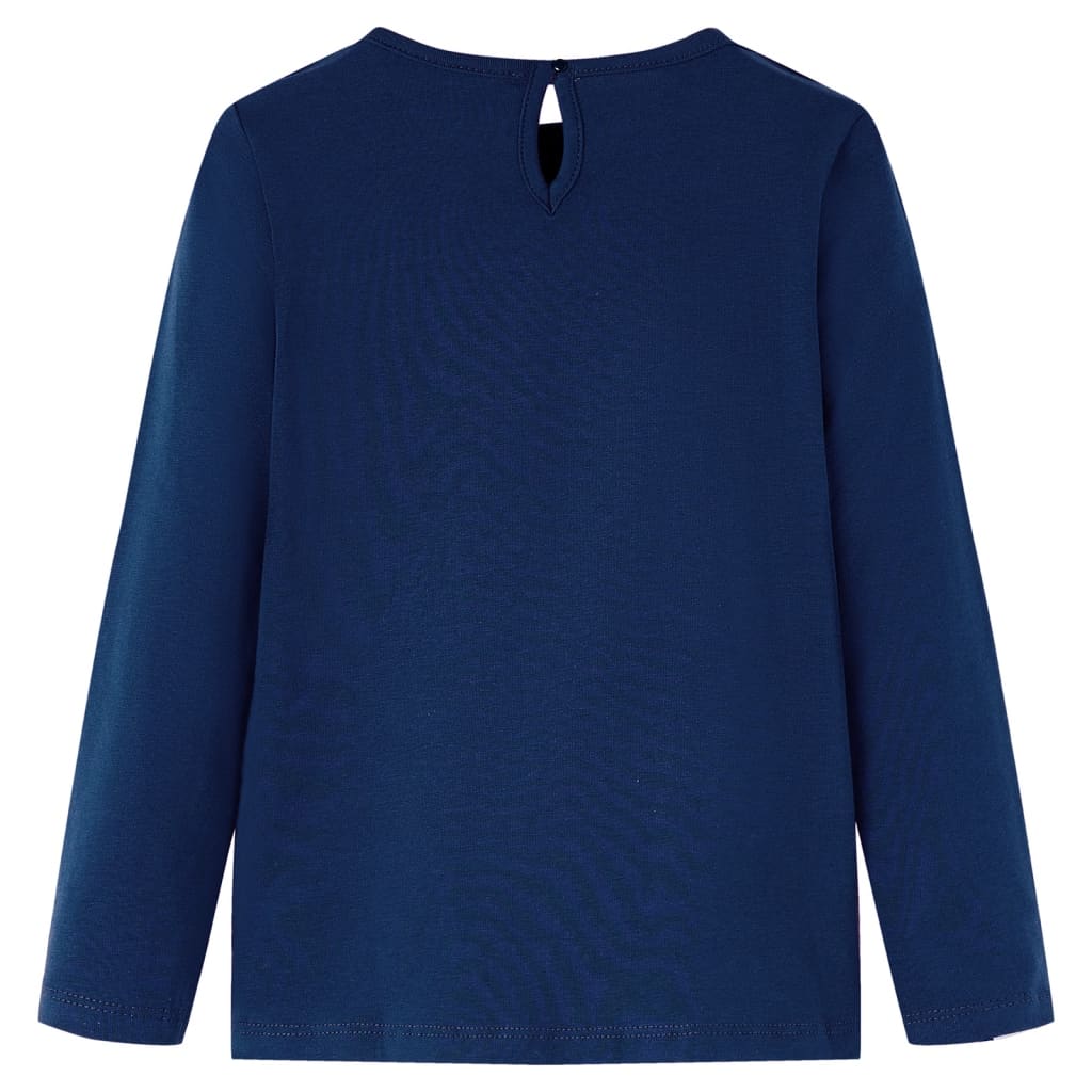 VidaXL Chemise enfant à manches longues 104 bleu marine