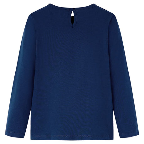 VidaXL Chemise enfant à manches longues 116 bleu marine