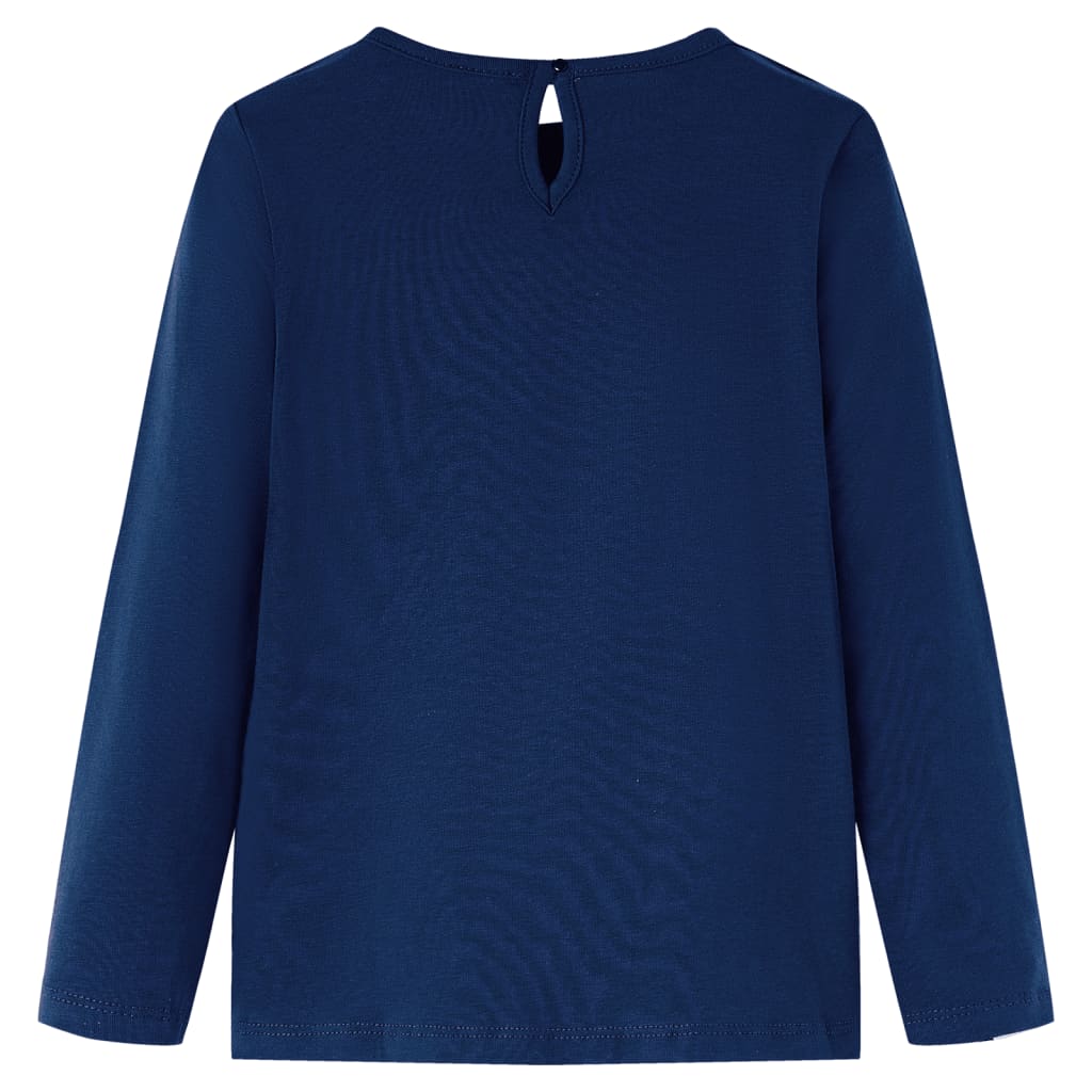 VidaXL Chemise enfant à manches longues 128 bleu marine