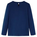 VidaXL Chemise enfant à manches longues 140 bleu marine