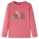 VidaXL Chemise enfant à manches longues 128 vieux rose