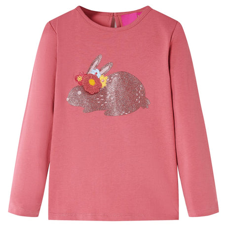 VidaXL Chemise enfant à manches longues 140 vieux rose