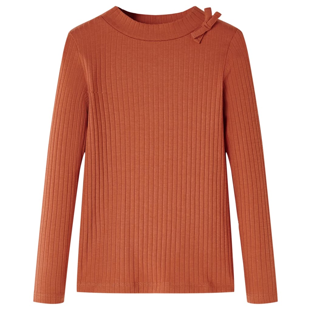 VidaXL Chemise enfant à manches longues 92 couleur cognac