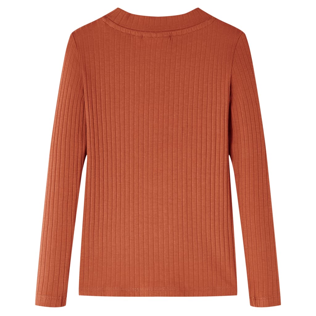 VidaXL Chemise enfant à manches longues 92 couleur cognac