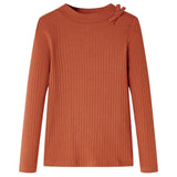 VidaXL Chemise enfant à manches longues 104 couleur cognac