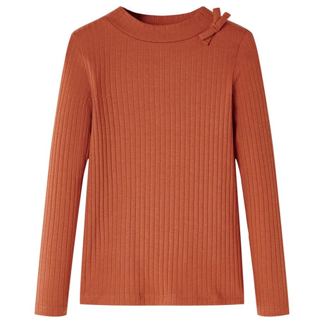 VidaXL Chemise enfant à manches longues 104 couleur cognac