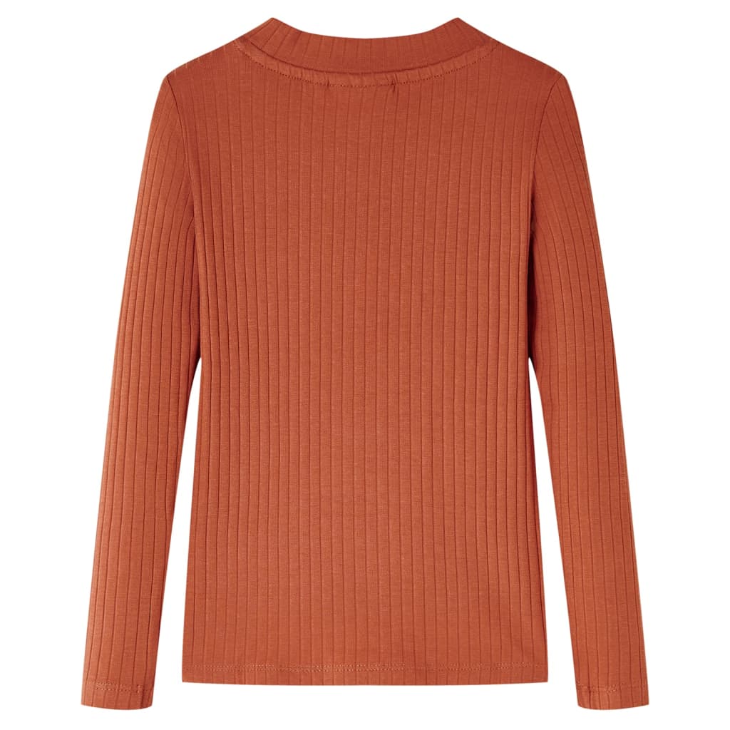 VidaXL Chemise enfant à manches longues 104 couleur cognac