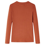 VidaXL Chemise enfant à manches longues 104 couleur cognac
