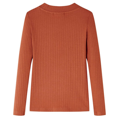 VidaXL Chemise enfant à manches longues 104 couleur cognac