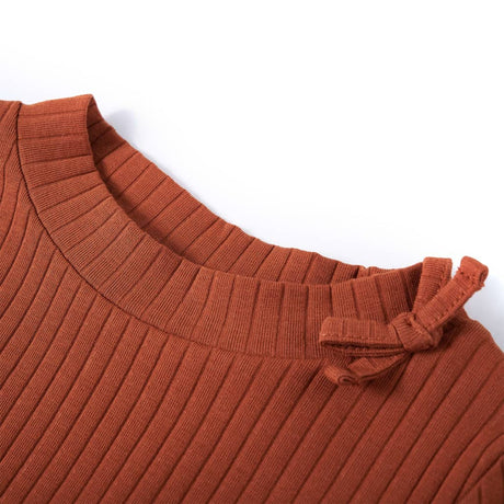 VidaXL Chemise enfant à manches longues 104 couleur cognac