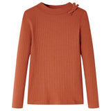 VidaXL Chemise enfant à manches longues 116 couleur cognac
