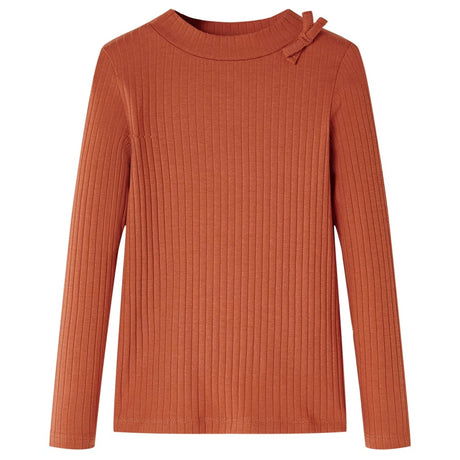 VidaXL Chemise enfant à manches longues 116 couleur cognac
