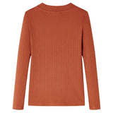 VidaXL Chemise enfant à manches longues 116 couleur cognac