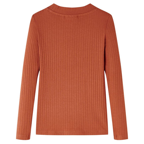 VidaXL Chemise enfant à manches longues 116 couleur cognac