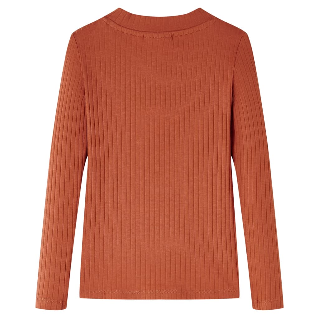VidaXL Chemise enfant à manches longues 128 couleur cognac