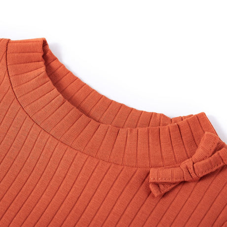VidaXL Chemise enfant à manches longues 92 orange-marron