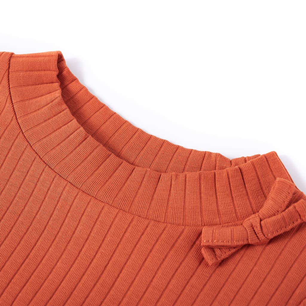 VidaXL Chemise enfant à manches longues 128 orange-marron