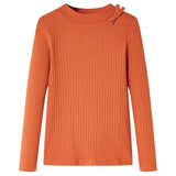 VidaXL Chemise enfant à manches longues 140 orange-marron