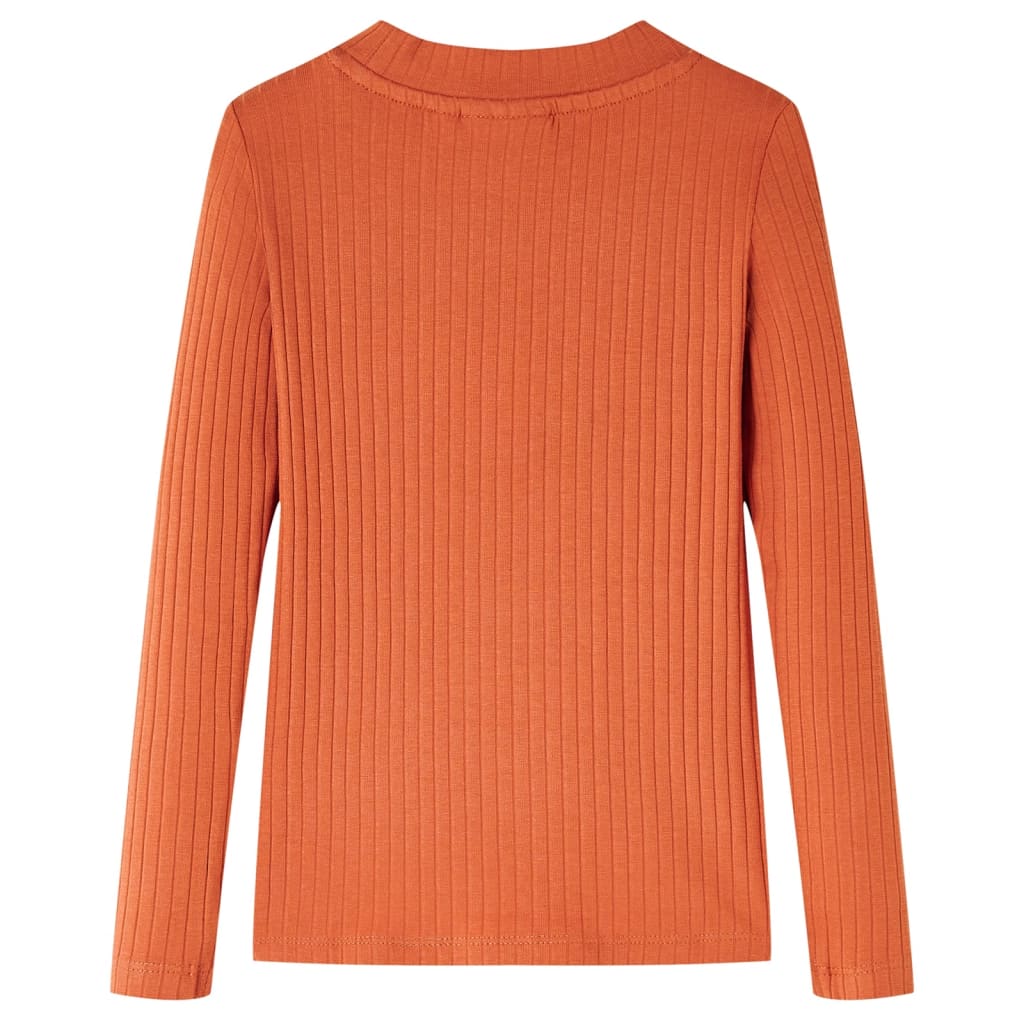 VidaXL Chemise enfant à manches longues 140 orange-marron
