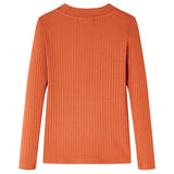 VidaXL Chemise enfant à manches longues 140 orange-marron