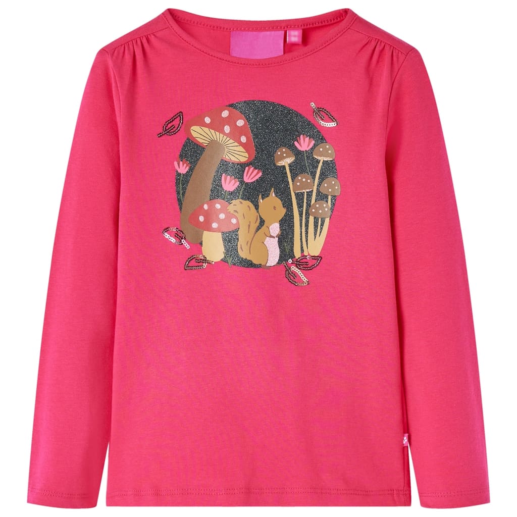 VidaXL Chemise enfant à manches longues 128 rose vif