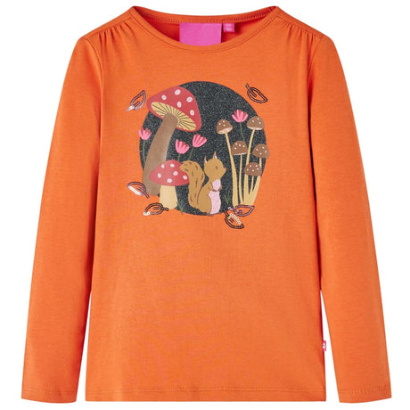 VidaXL Chemise enfant à manches longues 92 orange-marron