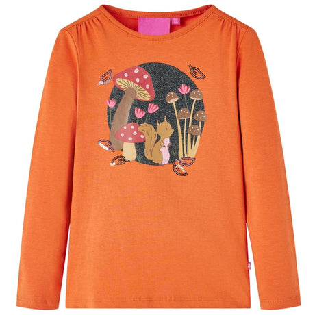 VidaXL Chemise enfant à manches longues 104 orange-marron
