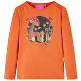 VidaXL Chemise enfant à manches longues 116 orange-marron