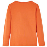 VidaXL Chemise enfant à manches longues 128 orange-marron