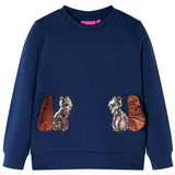VidaXL Pull enfant 116 bleu marine