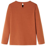 VidaXL Chemise enfant à manches longues 104 couleur cognac