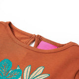 VidaXL Chemise enfant à manches longues 116 couleur cognac