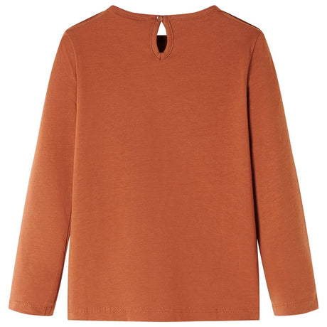 VidaXL Chemise enfant à manches longues 128 couleur cognac