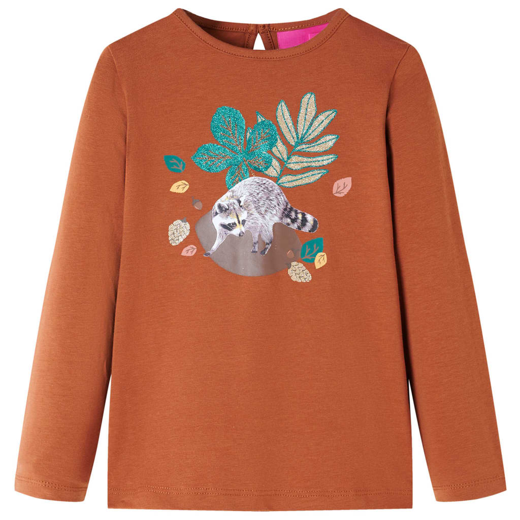 VidaXL Chemise enfant à manches longues 140 couleur cognac