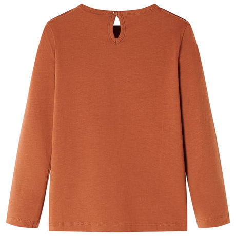 VidaXL Chemise enfant à manches longues 140 couleur cognac
