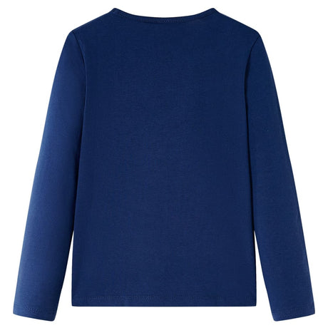 VidaXL Chemise enfant à manches longues 92 bleu marine
