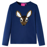 VidaXL Chemise enfant à manches longues 104 bleu marine